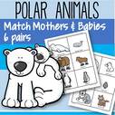 Match polar animals mothers and babies cards - 6 pairs. 