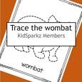 Trace the wombat. 