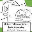 8 Australian animals hats to make.