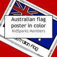 Australian flag poster in color
