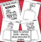 Back to school color and draw book to make - 15 pages.
