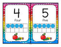 Back to school theme number posters with 10-frames, 0-20.  Formatted 2 to a page, can be used as flashcards for a small group lesson.