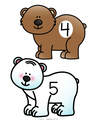 ​Set of bears number recognition and sequencing 0 - 20.