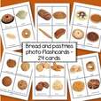 Bread and pastries large flashcard (photos) set. 24 flashcards. MEMBERS