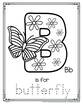 B is for butterfly -  trace and color