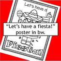 Cinco de Mayo or Fiesta poster in b-w.