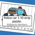 Police 10-piece strip puzzle.  Print on cardstock, cut out strips. MEMBERS