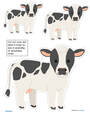 Cows cut outs - order by size.