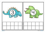 Dinosaur 10 frames cards 1-10