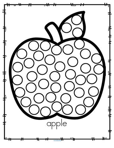 Fall apple dot marker activity
