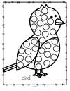 Spring bird bingo dauber dot marker printable.