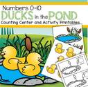 A duck themed counting center for preschool.