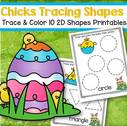 Tracing 10 shapes/pages with and Easter chick theme.