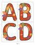 Fall theme large letters flashcards