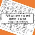 Fall patterns cut and paste 3 pages. AB, AAB, ABB, ABC.