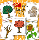 5 fall theme play dough mats 