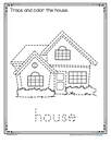 House trace and color printable.