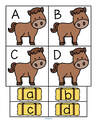 Horses and hay alphabet cards - match upper and lower lettersPicture