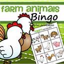 Farm animals bingo game plus supporting printables