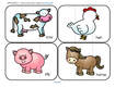 Farm animals 10 puzzle cards