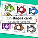 36 colorful fish cards, with 12 different shapes.  