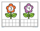 Flower theme 10-frames cards 1-10.