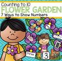 Count flower cards showing numbers 7 different ways onto garden counting mats.  Lots more ways to use the cards