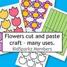Flowers cut and paste craft