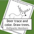 Deer trace and color printable