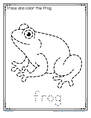 Frogs theme tracing printable.