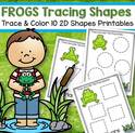 Frogs theme tracing 10 shapes/10 pages.