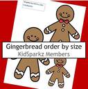 Gingerbread people order by size.