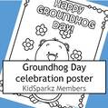 Groundhog Day poster to decorate