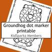 Groundhog bingo marker dot printable