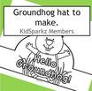Groundhog Day hat activity - color and cut.