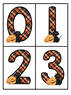 Halloween numbers to 20, 4 to a page.