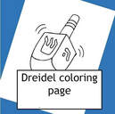 Hanukkah dreidel coloring printable.