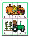 Harvest theme 5 piece number puzzles. (2)