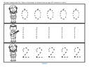 Hawaiian theme - trace numbers 0-10.  Make a strip booklet. 