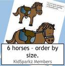 Horse theme -order by size.