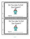 Ice cream flavors emergent reader in color and b/w. Plus 8 flavors vocabulary strips.
