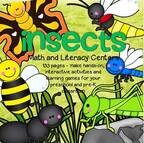 Insects theme pack for preschool - 127 pages