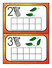 Counting mats for preschool at KidSparkz.com