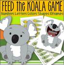 Children feed the koala leaves with numbers, 10frames, colors, shapes, upper and lower case letters. MEMBERS