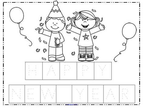 Happy New Year poster for preschool
