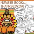 Thanksgiving theme no-prep number practice printables 1-20