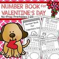 Make a Valentine Number Book counting 1-20 no prep.