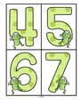 Large number cards 0-20 Frogs theme