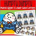 Humpty Dumpty match upper and lower case letters center.