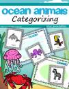 Ocean animals categorizing center, plus follow-up printables.